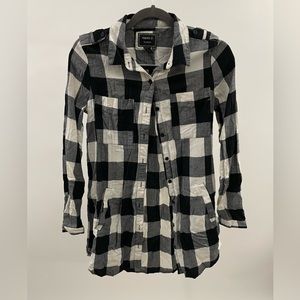 Black Buffalo Plaid Shirt Sz S